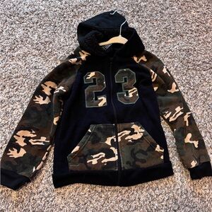 Kids 5/6 Camouflage Hoodie with Number 23